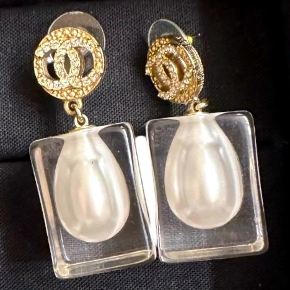 CHANEL EARRINGS RARE FULL INCLUSION